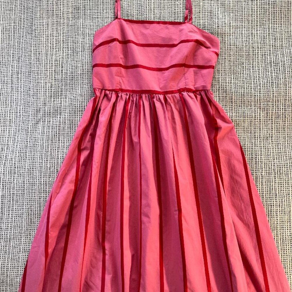 Pink and Red Striped Dress Size
